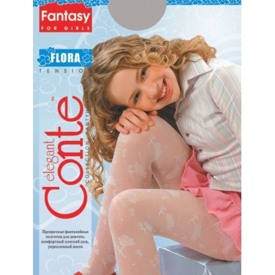 Kinderfantasie panty met bloemen Conte Flora